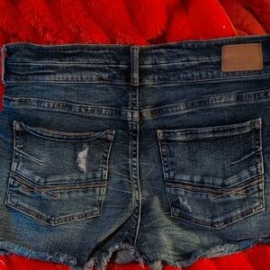 Buckle Blue Denim Shorts